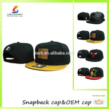 Os chapéus pequenos da ordem com tampões lisos do snapback dos chapéus de basebol dos tampões lisos do preço do competidor personalizados